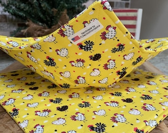 Bowl Cozy, Plate Cozy, Microwaveable, For Hot or Cold Foods, Chickens