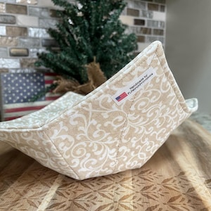 Skål Cozy, Mikrovågssäker, För Varma eller Kalla Maträtter, Beige Scroll