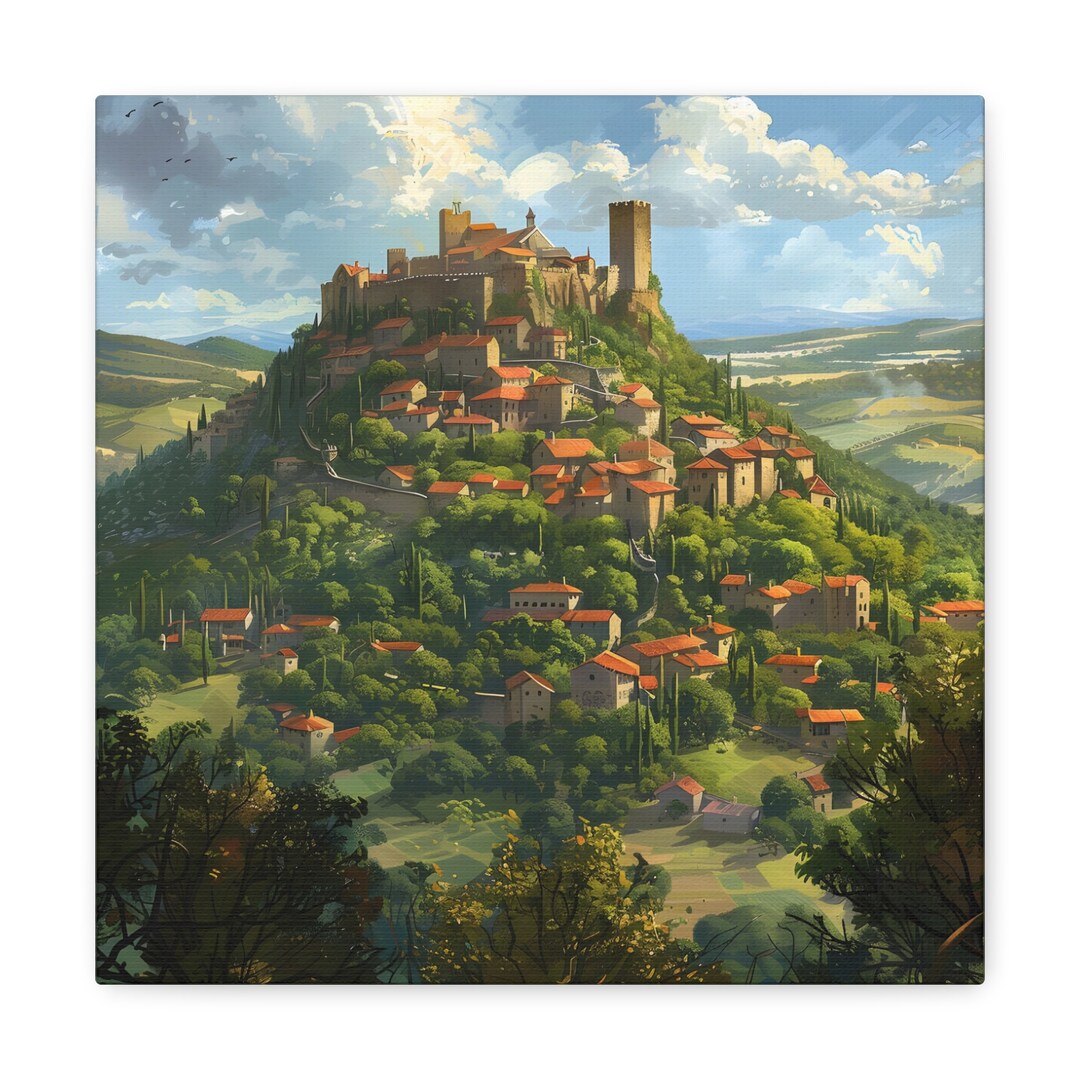 Medieval Civilization Vibrant Wall Art, Canvas, Office Decor, Custom ...