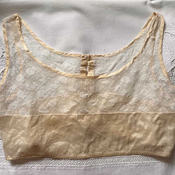 Antique Lace and Silk Camisole