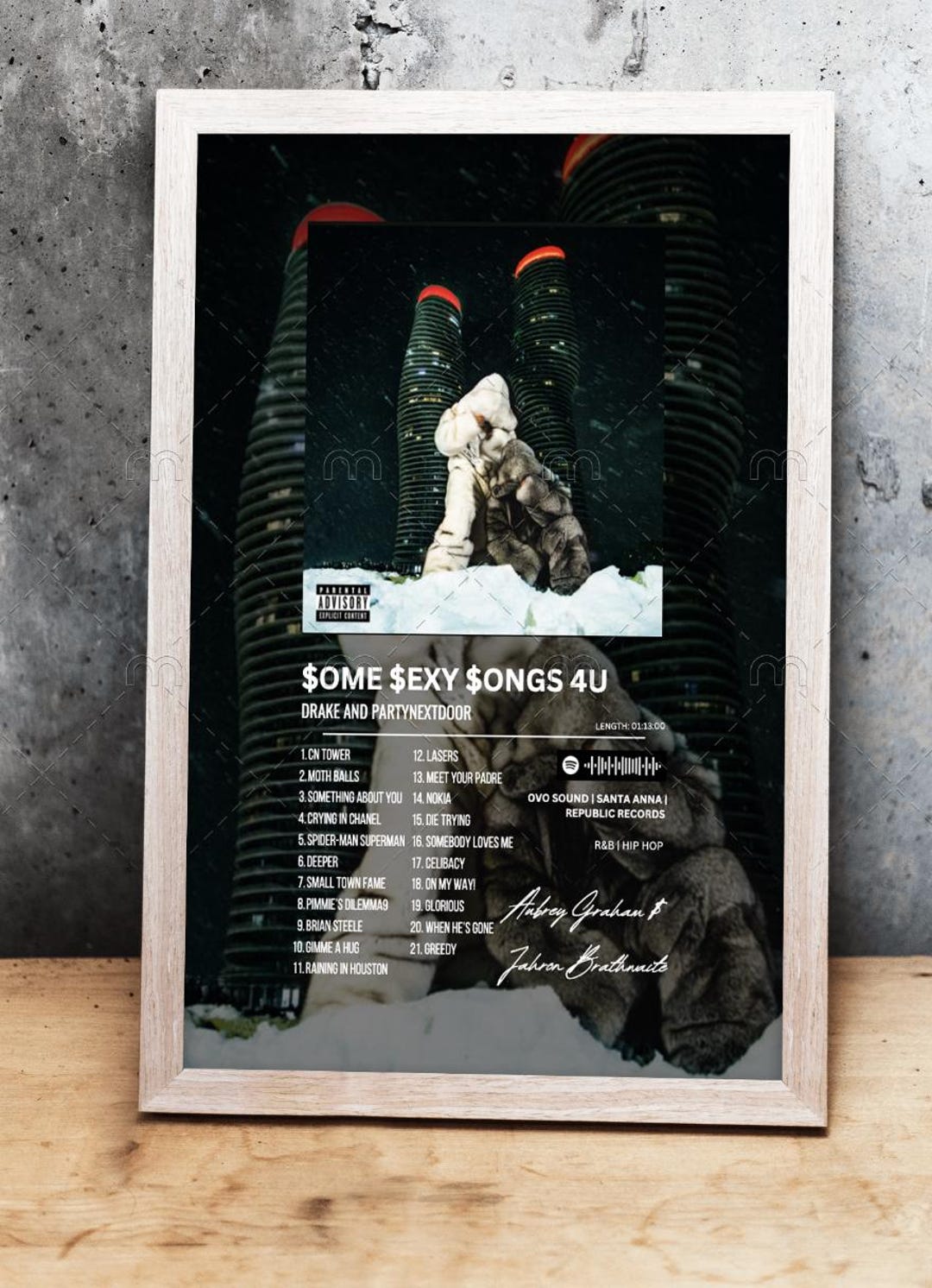 SOME SEXY SONGS 4U - Drake and Pnd - Album Cover Poster - Etsy