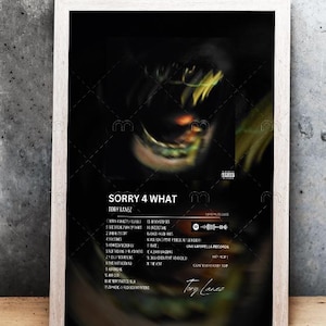 Sorry 4 What - Tory Lanez - Digital  Album Cover Poster