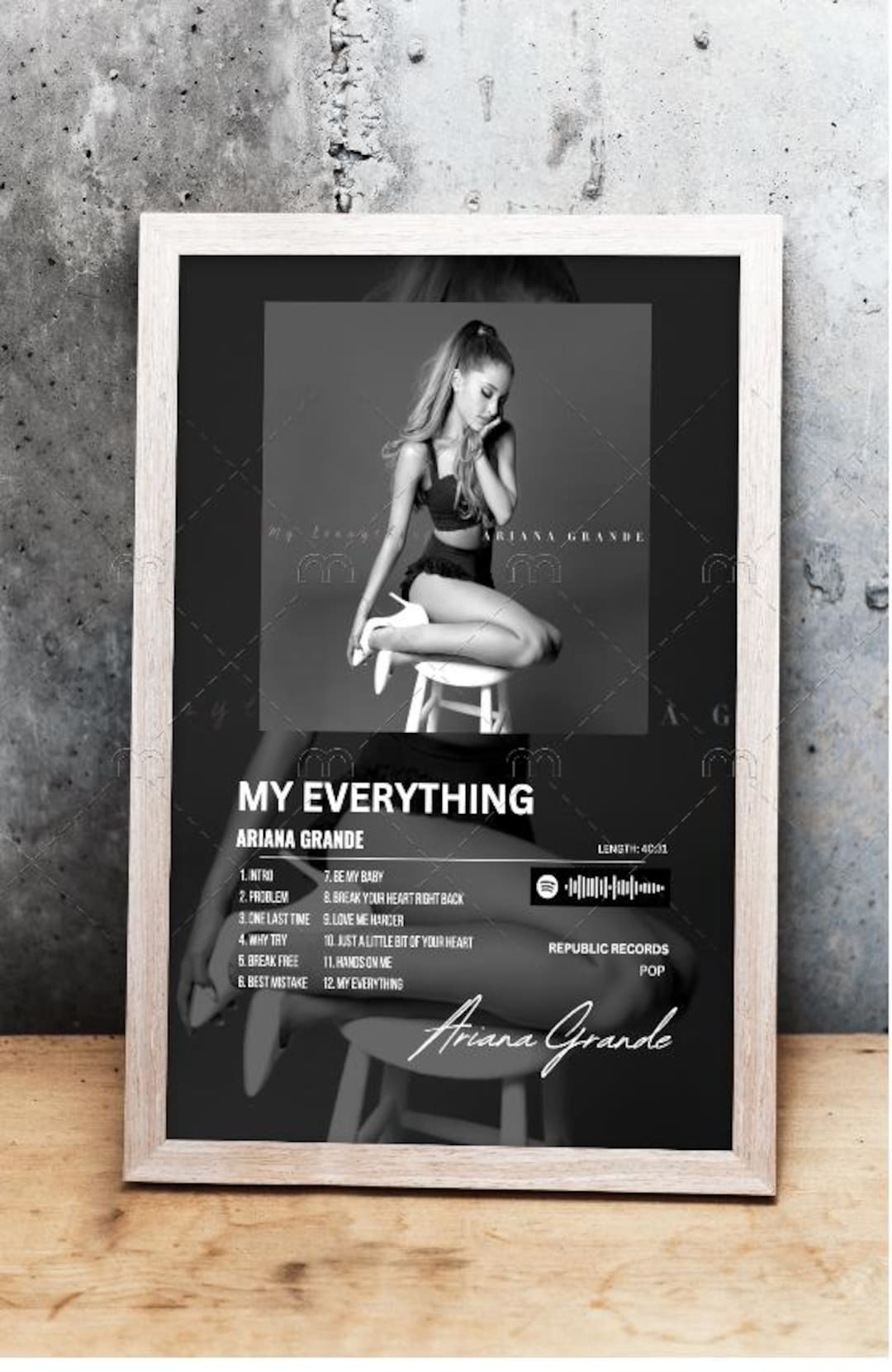 ariana-grande-my-everything-album-cover-poster-etsy
