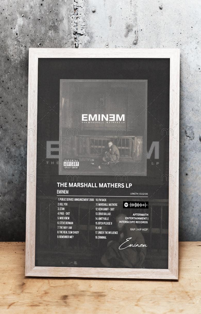 Eminem album poster - Etsy 日本