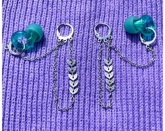 Comfy Botanical Loop Earplug Holders, Earrings- Neurodivergent Sensory Aid Accessory (Autistic/ADHD, Woman & Canadian-Made!!)