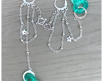 Celestial Earring Loop Earplug Holders: Stainless Steel Sensory Aid