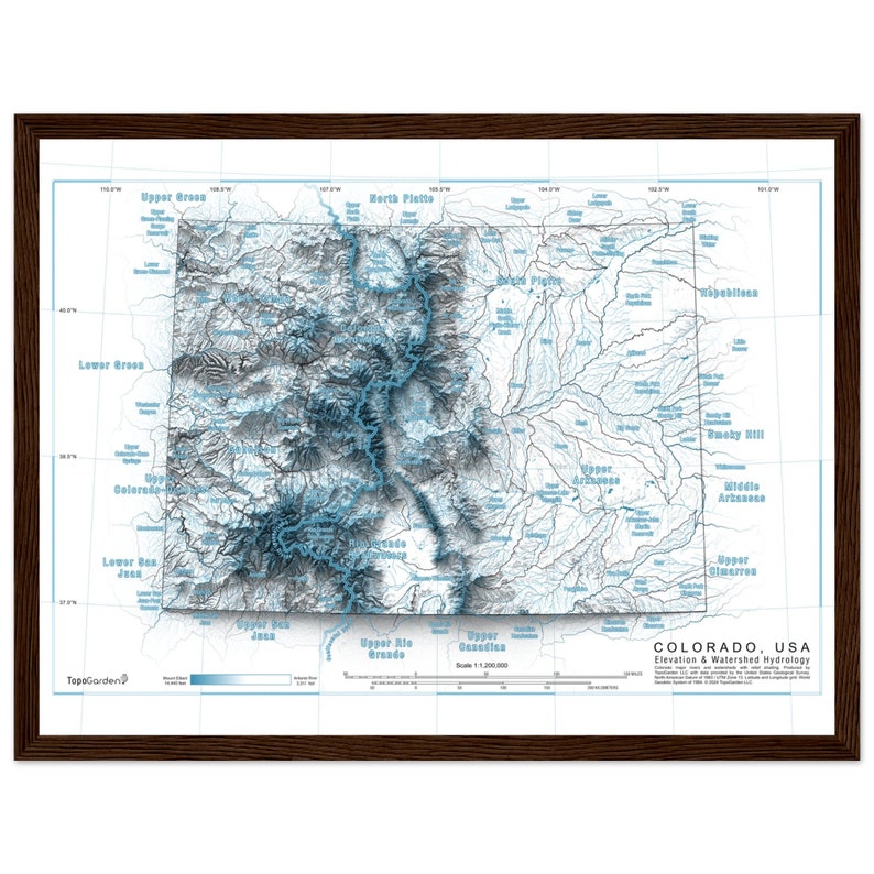 Colorado USA Hydrologic Map - Il 794xN.6168732118 2b5x 