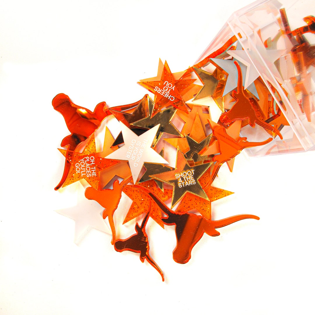 Utk Confetti UT Collegiate Acrylic Table Confetti Gift Cubes Graduation Gift ...
