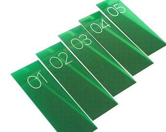 EMERALD TRANSPARENT Table Numbers