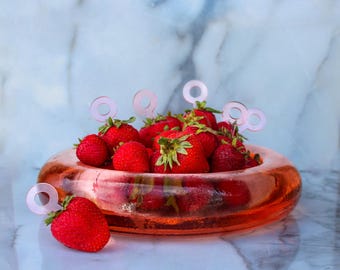 Custom Acrylic Food Picks | Personalized Fruit Skewers | Cocktail Garnish Pick Set | Set of 30