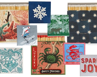Decorative Square Matchbox Set | Luxury Matches for Candles, Events & Home Decor | Modern Matchboxes