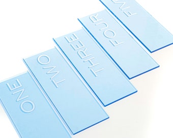 BLUE FLUORESCENT GLOW Table Numbers
