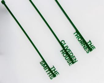 Personalized Acrylic Drink Stir Sticks: Custom Cocktail Stirrers, Set of 10