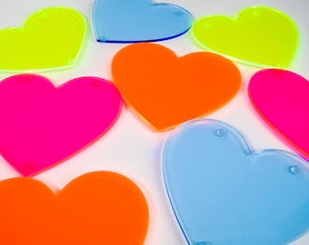Chic Heart-Shaped Acrylic Coaster Fat Stacks for Stylish Table Settings (Set of 4)