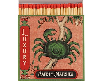 Square Matchbox - Archivist Gallery | The Crab - Luxury Matches for Candles & Gifts