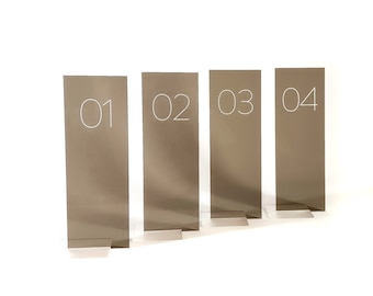 BRONZE TRANSPARENT Table Numbers