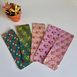 Marque-pages Fruits | Stratifié holographique