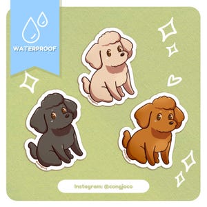 Poodles Toy | Adesivos de vinil à prova d'água