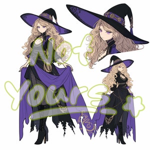 Witch Adoptable OC Reference Sheet