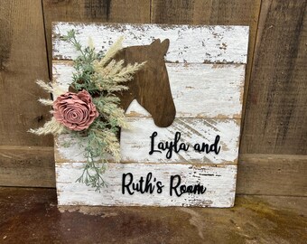 Wall Art For Girls Room|  Boho Little Girls Name Sign| Girls Room Decor Sign | Boho Nursery Sign| Girls Room Personalized Sign