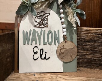 Nursery Name Sign| Personalized Baby Name Sign| 3D Name Sign| Baby Shower Gift| Boys Room Name Sign