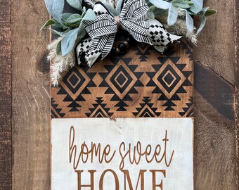 Front Door Decor| Home Sweet Home| Door Hanger| Housewarming Gift| Front Door Wreath| Home Decor| Year Round Wreath