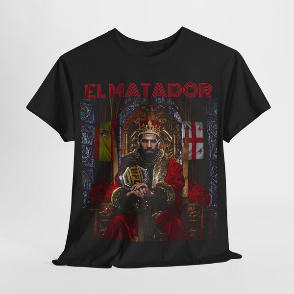 El Matador T-shirt, Ilia Topuria T-shirt, UFC Fan T-shirt, Ilia Topuria, El Matador fan Tshirt, Ufc T-shirt, Art Design T-shirt