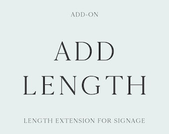 Linen Fabric Signage Length Extension | Add-On