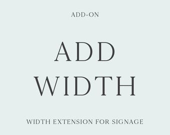Linen Fabric Signage Width Extension (Add-On)