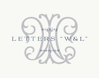 Wedding Monogram Letters "WL"