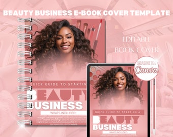 Beauty Business Ebook Cover Template: Editable Canva Design