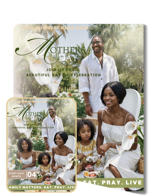 DIY Mother's Day Flyer Template: Canva Editable Brunch Invite