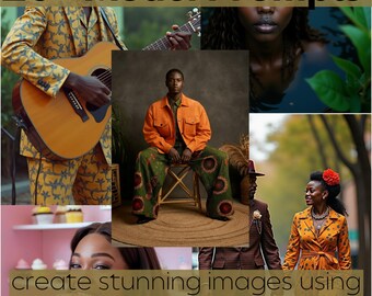 Realistic Portrait Midjourney Prompts: Melanin Stock Models (Digital Art)