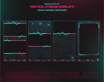 Animated Vertical Neon TikTok Stream Overlays
