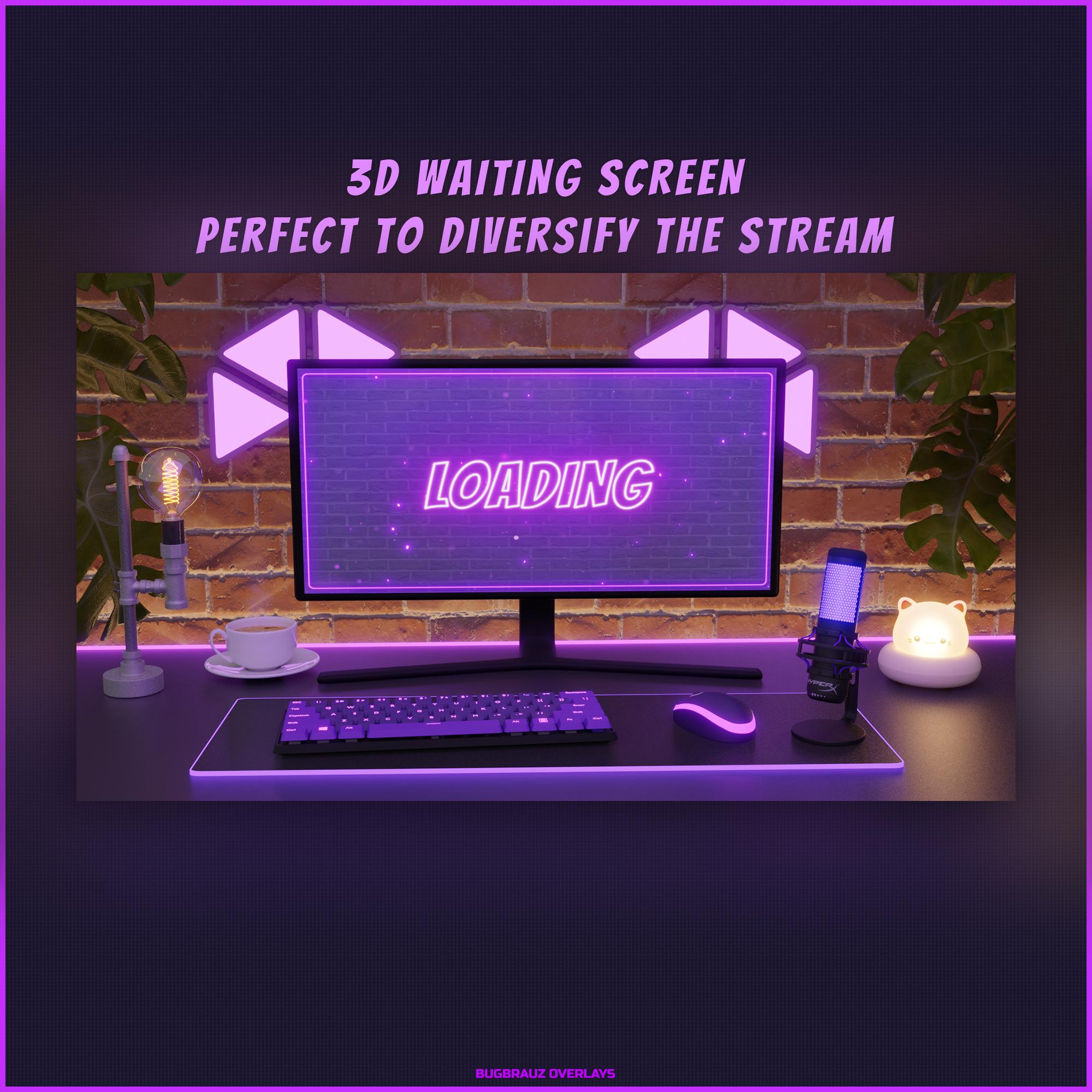 Animated PURPLE NEON Stream OVERLAYS, Panels, Alerts, Webcam Frames ...