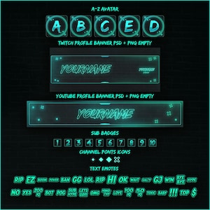 Green neon streamer profile design
