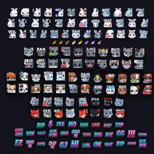 100 + Twitch emotes package
