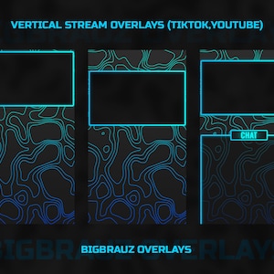 BLUE VERTICAL TIKTOK OVERLAYS