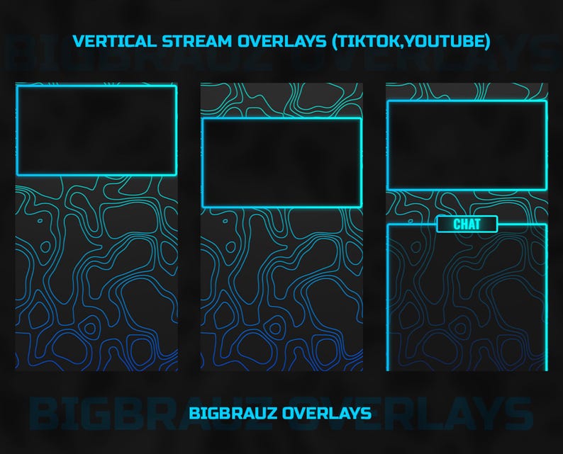 BLUE VERTICAL TIKTOK OVERLAYS