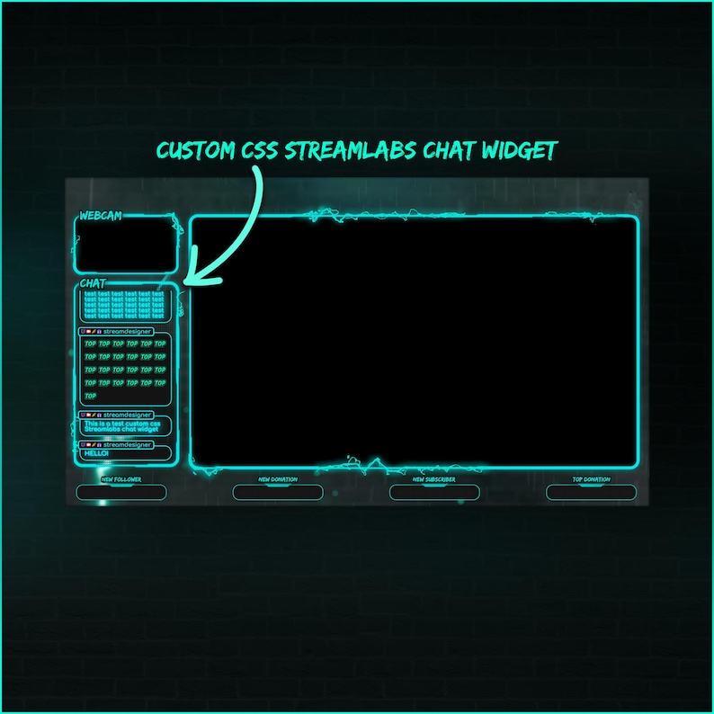 Green neon stream chat