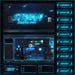 Animated DARK Stream overlays package for Twitch, Youtube, OBS, Streamlabs in topographic dark style