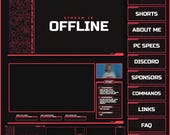 Animated DARK Stream overlays package for Twitch, Youtube, OBS, Streamlabs in topographic dark style