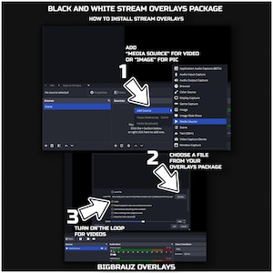 Animated DARK Stream overlays package for Twitch, Youtube, OBS, Streamlabs in topographic dark style image 16