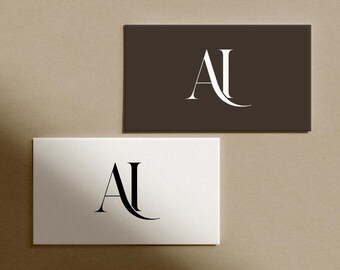 A&I Initials Wedding Monogram Logo: Modern Minimalist Couples Design (Digital Download)
