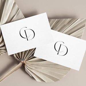 C&D Wedding Monogram Logo: Modern Minimalist Design (Instant Digital Download)