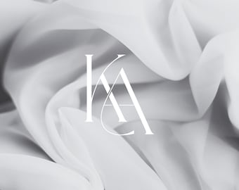 K&A Initials Wedding Logo: Modern Minimalist Couples Monogram Design (Digital Download)