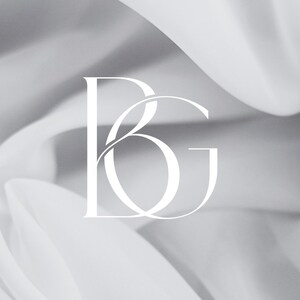 B&G Initials Monogram Wedding Logo: Elegant Minimalist Design (digital ...