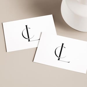 C&L Initials Monogram Wedding Logo: Modern Minimalist Design (Digital Download)