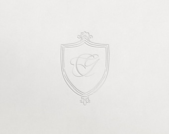 Semi-Custom Wedding Crest, Customizable Elegant Couple Logo, Custom Couples Wedding Monogram (Digital Download)
