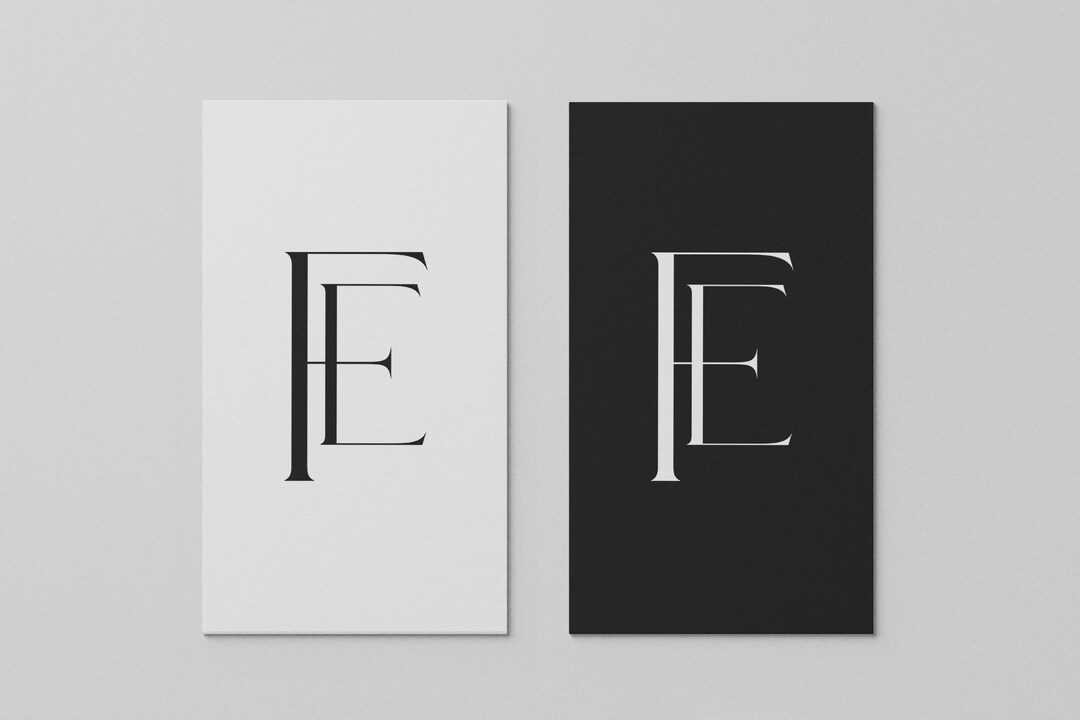 FE Monogram Wedding Logo | EF Monogram Logo | F and E Modern Minimalist ...